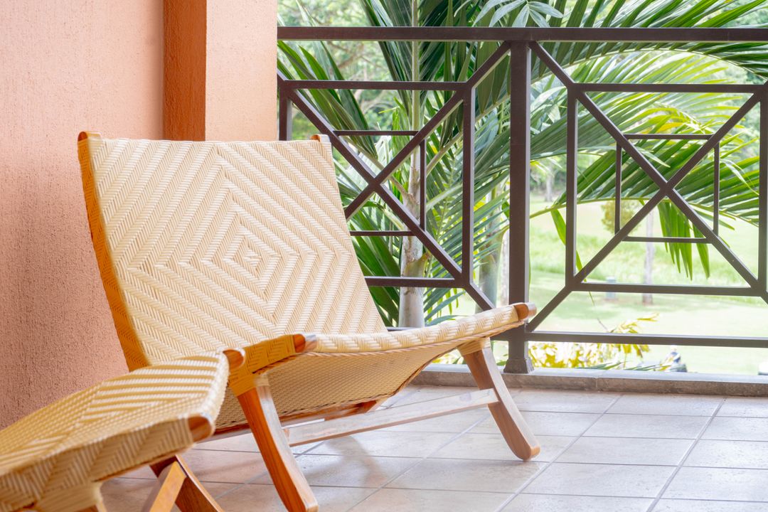 Ocean view balcony at a Nest Stays property